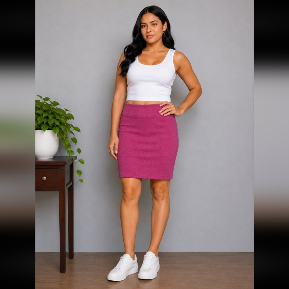 LLR Cassie Textured Pencil Skirt XS